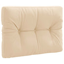Palle rygpude VIANEN 100% polyester Cremefarvet 70 x 50 x 12 cm