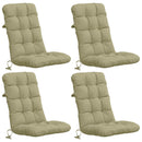 4-delt højt rygstol puder VIANEN 4 pcs 100% polyester Lys grøn