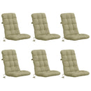 6-delt højt rygstol puder VIANEN 6 pcs 100% polyester Lys grøn