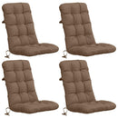 4-delt højt rygstol puder VIANEN 4 pcs 100% polyester Gråbrun