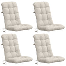4-delt højt rygstol puder VIANEN 4 pcs 100% polyester Hvid