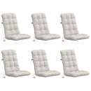6-delt højt rygstol puder VIANEN 6 pcs 100% polyester Hvid