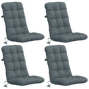 4-delt højt rygstol puder VIANEN 4 pcs 100% polyester Blå
