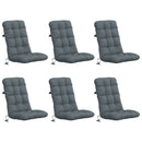 6-delt højt rygstol puder VIANEN 6 pcs 100% polyester Blå