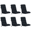 6-delt højt rygstol puder VIANEN 6 pcs 100% polyester Mørk blå