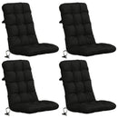 4-delt højt rygstol puder VIANEN 4 pcs 100% polyester Sort