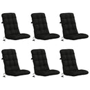 6-delt højt rygstol puder VIANEN 6 pcs 100% polyester Sort