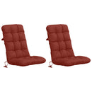 2-delt højt rygstol puder VIANEN 2 pcs 100% polyester Rød