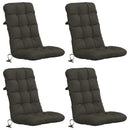 4-delt højt rygstol puder VIANEN 4 pcs 100% polyester Antracit