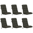 6-delt højt rygstol puder VIANEN 6 pcs 100% polyester Antracit