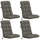 4-delt højt rygstol puder VIANEN 4 pcs 100% polyester Grå