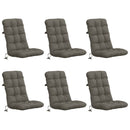 6-delt højt rygstol puder VIANEN 6 pcs 100% polyester Grå