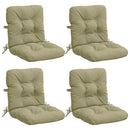 4-delt højt rygstol puder VIANEN 4 pcs 100% polyester Lys grøn