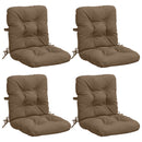 4-delt højt rygstol puder VIANEN 4 pcs 100% polyester Gråbrun