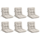 6-delt højt rygstol puder VIANEN 6 pcs 100% polyester Hvid
