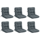 6-delt højt rygstol puder VIANEN 6 pcs 100% polyester Blå