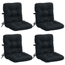4-delt højt rygstol puder VIANEN 4 pcs 100% polyester Mørk blå