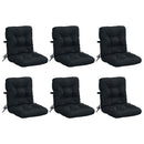 6-delt højt rygstol puder VIANEN 6 pcs 100% polyester Mørk blå