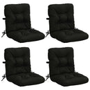4-delt højt rygstol puder VIANEN 4 pcs 100% polyester Sort