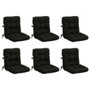 6-delt højt rygstol puder VIANEN 6 pcs 100% polyester Sort