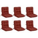 6-delt højt rygstol puder VIANEN 6 pcs 100% polyester Rød