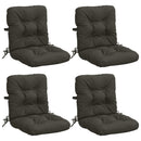 4-delt højt rygstol puder VIANEN 4 pcs 100% polyester Antracit