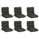 6-delt højt rygstol puder VIANEN 6 pcs 100% polyester Antracit