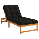 Solseng Pude VIANEN 100% polyester Sort 200 x 90 x 8 cm