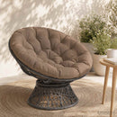 Papasan stolspude VIANEN 100% polyester Gråbrun Ø 100 x 12 cm
