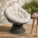 Papasan stolspude VIANEN 100% polyester Hvid Ø 130 x 12 cm