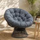 Papasan stolspude VIANEN 100% polyester Blå Ø 120 x 12 cm