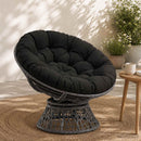 Papasan stolspude VIANEN 100% polyester Sort Ø 130 x 12 cm