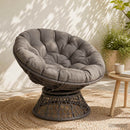 Papasan stolspude VIANEN 100% polyester Grå Ø 100 x 12 cm