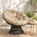 Papasan stolspude VIANEN 100% polyester Cremefarvet