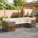 Havesofa Sæt 7 stk. 7-Antal sæder Beige polyrattan
