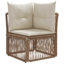 Havesofa Sæt 7 stk. 7-Antal sæder Beige polyrattan