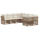 Havesofa Sæt 8 stk. 8-Antal sæder Beige polyrattan