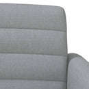 Lænestol med knap tufting Lysegrå 116 x 67 x 80 cm Stof