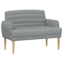 Lænestol med knap tufting Lysegrå 116 x 67 x 80 cm Stof