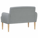 Lænestol med knap tufting Lysegrå 116 x 67 x 80 cm Stof