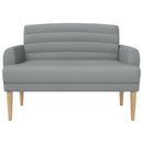 Lænestol med knap tufting Lysegrå 116 x 67 x 80 cm Stof
