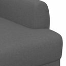 Lænestol med knap tufting Mørkegrå 116 x 67 x 80 cm Stof