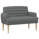 Lænestol med knap tufting Mørkegrå 116 x 67 x 80 cm Stof