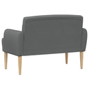 Lænestol med knap tufting Mørkegrå 116 x 67 x 80 cm Stof