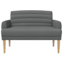 Lænestol med knap tufting Mørkegrå 116 x 67 x 80 cm Stof