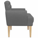 Lænestol med knap tufting Mørkegrå 116 x 67 x 80 cm Stof
