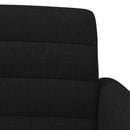 Lænestol med knap tufting Sort 116 x 67 x 80 cm Stof