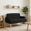 Lænestol med knap tufting Sort 116 x 67 x 80 cm Stof
