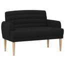 Lænestol med knap tufting Sort 116 x 67 x 80 cm Stof