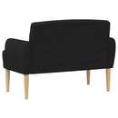 Lænestol med knap tufting Sort 116 x 67 x 80 cm Stof